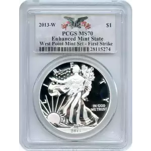 2013-W $1 Enhanced Silver Eagle West Point Mint Set First Strike