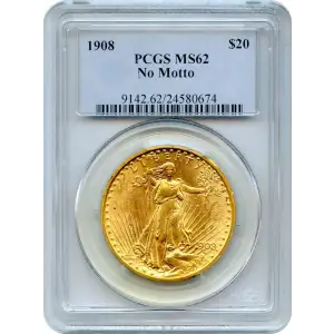 1908 $20 No Motto