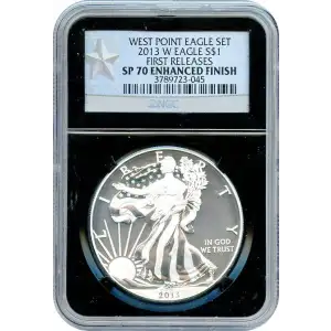 2013 W WEST POINT EAGLE SET FIRST RELEASES OFFICIAL US MINT SET ENHANCED FINISH (2)