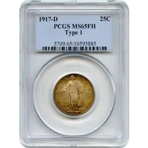 1917-D 25C Type 1, FH