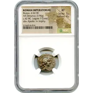 Roman Imperatorial 42 BC (died) AR Denarius Brutus (3)