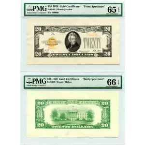 $20 1928 gold seal. Small Size Gold Certificates 2402