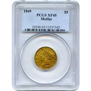 1849 $5 Moffat & Co. (3)