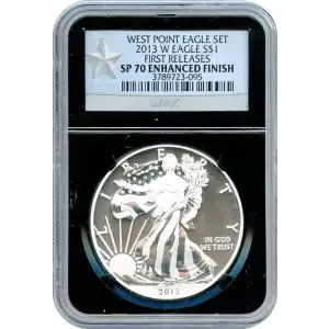 2013 W WEST POINT EAGLE SET FIRST RELEASES OFFICIAL US MINT SET ENHANCED FINISH (2)