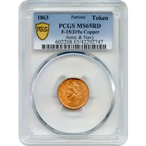 1863 Token F-15/319a Army & Navy Patriotic, RD (2)