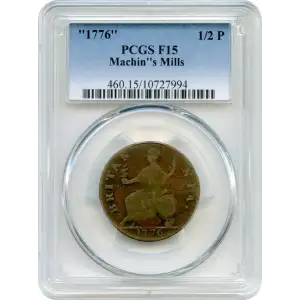 ''1776'' 1/2P Machin's Mills, BN (2)