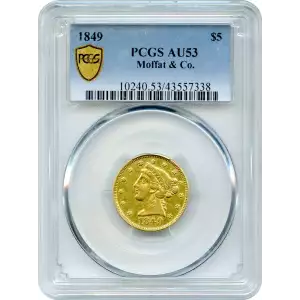 1849 $5 Moffat & Co. (4)