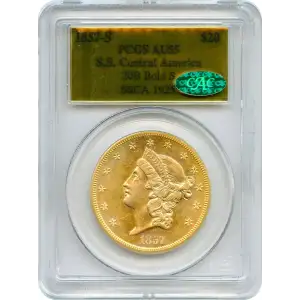 1857-S $20 Bold S S.S. Central America (4)