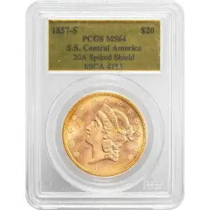 1857-S $20 Spiked Shield