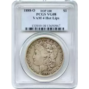 1888-O $1 VAM 4 Hot Lips TOP 100