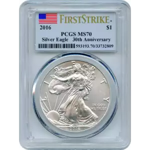 2016 $1 Silver Eagle Silver Eagle - 30th Anniversary First Strike First Strike