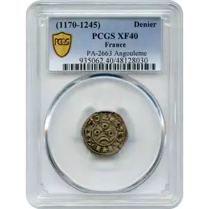 France Provincial County of Angouleme Denier