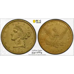 1852 $5 Wass Molitor, Sm Head S.S. Central America #2 (with Pinch) (2)