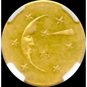 Moon & Shooting Star Gold Token