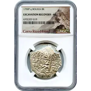 Bolivia Potosí, Silver Cob 8 Reales, Ferdinand VI